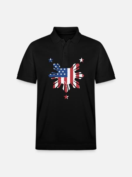 pDesign philippino-américain - Polo PREPSTER bio Stanley/Stella Unisexe - noir