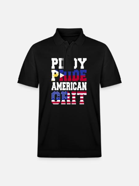 Pinoy Pride American Grit - Stanley/Stella Unisex Organic Polo Shirt PREPSTER - black