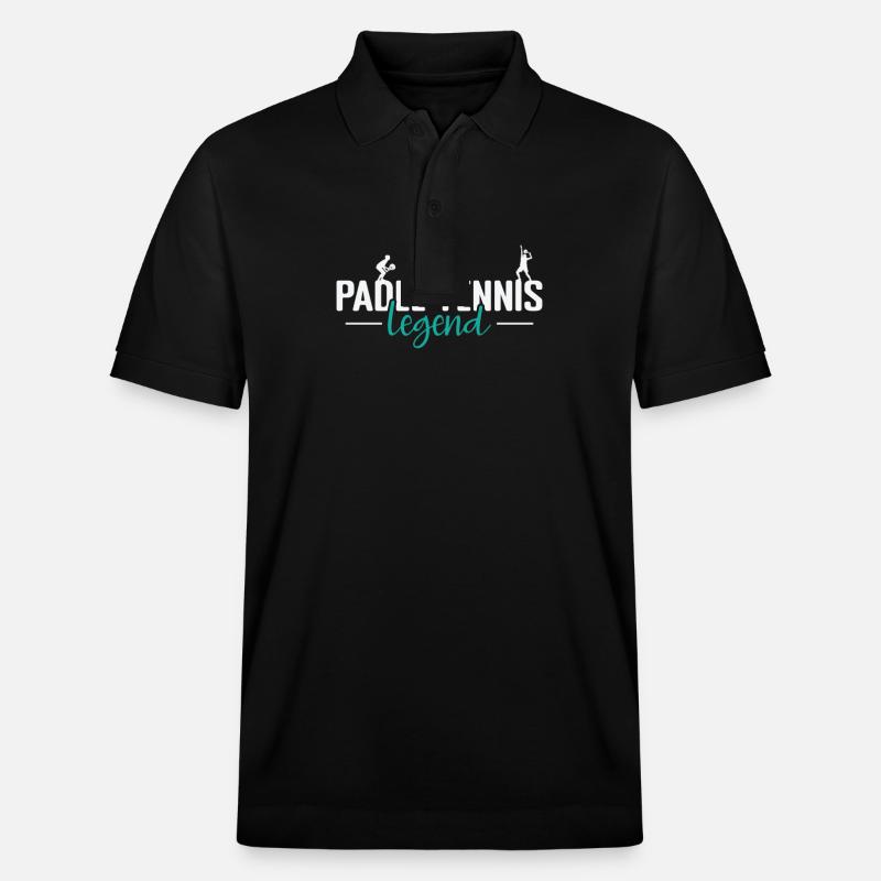 Légende du padel - Polo PREPSTER bio Stanley/Stella Unisexe - noir