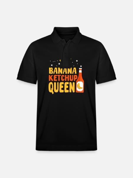 Banana Ketchup Queen - Stanley/Stella Unisex Organic Polo Shirt PREPSTER - black