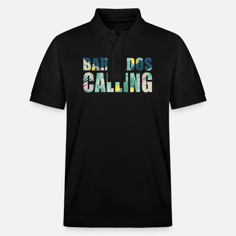 Barbade Souvenir Vacances Barbade Calling - Polo PREPSTER bio Stanley/Stella Unisexe - noir