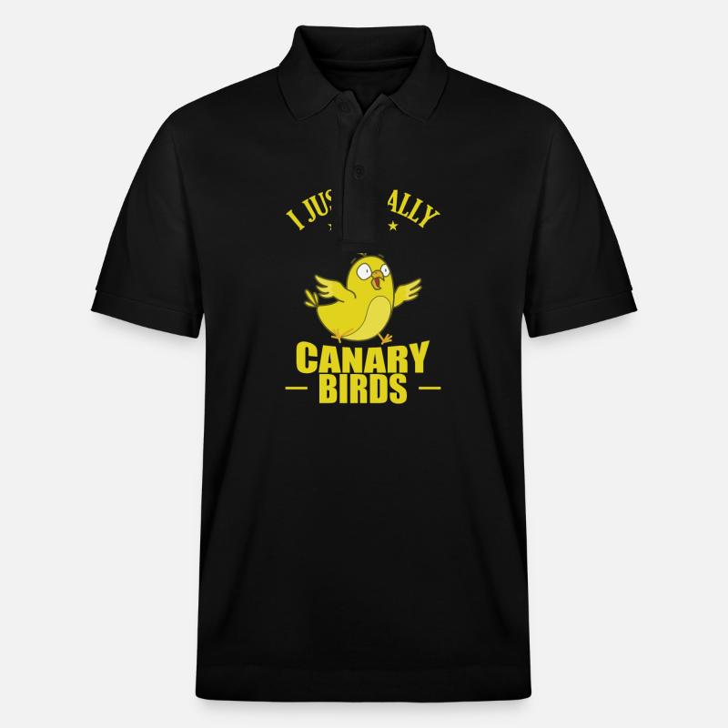 J’aime beaucoup les canaris - Polo PREPSTER bio Stanley/Stella Unisexe - noir