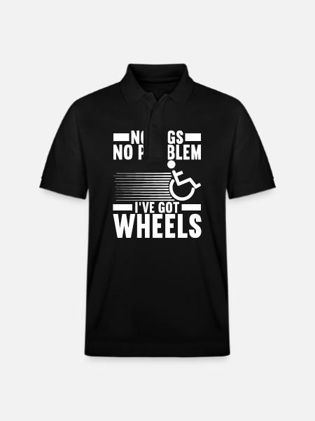 Wheelchair users Wheelchair - Stanley/Stella Unisex Organic Polo Shirt PREPSTER - black
