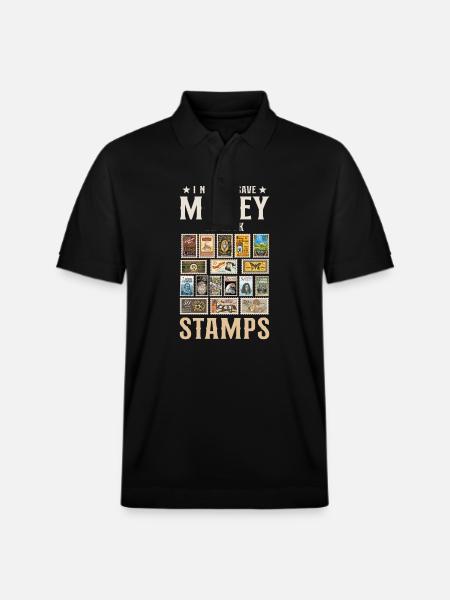 Briefmarkensammler Briefmarken-Enthusiast - Stanley/Stella Unisex Bio-Poloshirt PREPSTER - Schwarz