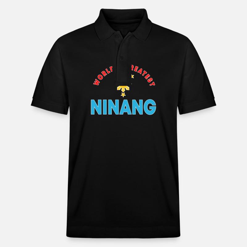 Ninang – Marraine philippine - Polo PREPSTER bio Stanley/Stella Unisexe - noir