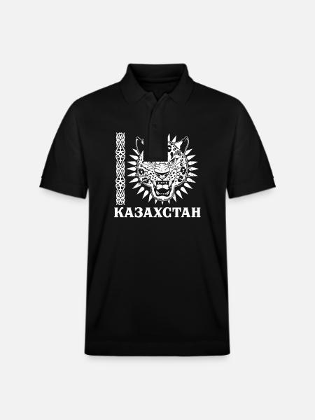 Kasachstan Herkunft National Schneeleopard - Stanley/Stella Unisex Bio-Poloshirt PREPSTER - Schwarz