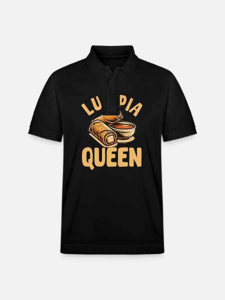 Lumpia Queen - Stanley/Stella Unisex Organic Polo Shirt PREPSTER - black