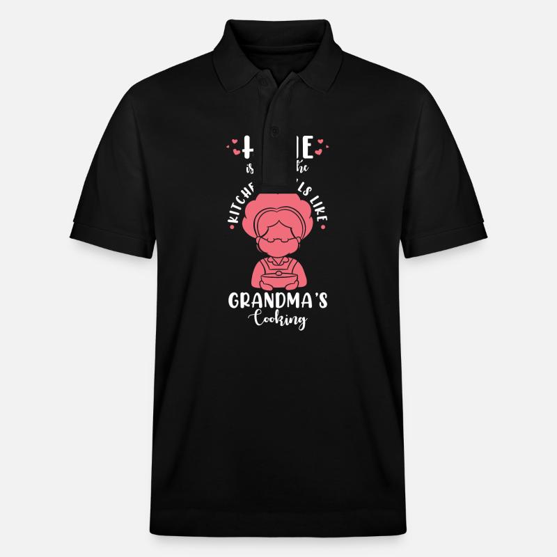Oma Küche Kochen Hausmannskost Nostalgie - Stanley/Stella Unisex Bio-Poloshirt PREPSTER - Schwarz