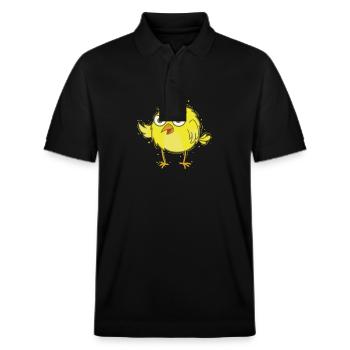 canari jaune - Polo PREPSTER bio Stanley/Stella Unisexe - noir - Devant - Roxy (174cm) & Andy (188cm)