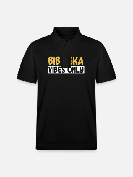 Bibingka T-Shirt - Stanley/Stella Unisex Organic Polo Shirt PREPSTER - black