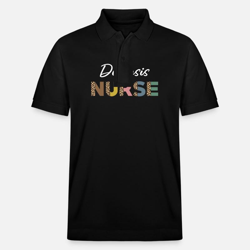 Dialysekrankenschwester Leopardenmuster - Stanley/Stella Unisex Bio-Poloshirt PREPSTER - Schwarz