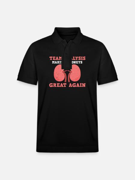 Team Dialysis Humor - Stanley/Stella Unisex Organic Polo Shirt PREPSTER - black