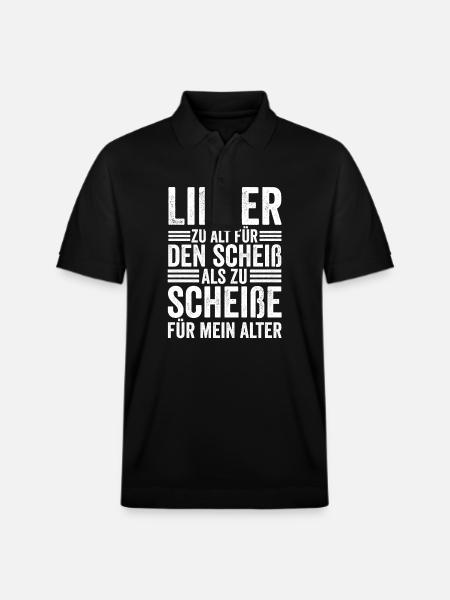 Zu Alt Für Den Scheiß - Stanley/Stella Unisex Bio-Poloshirt PREPSTER - Schwarz
