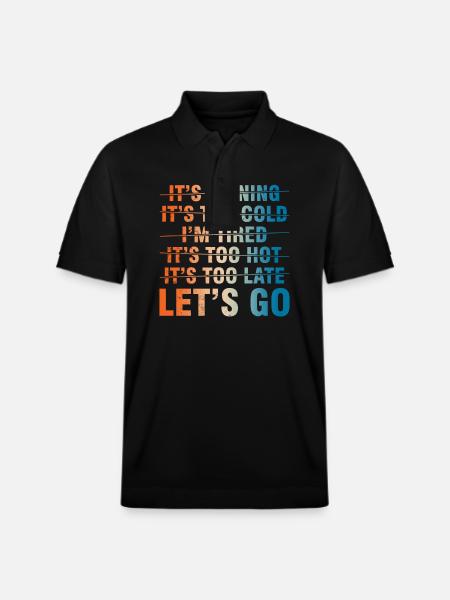 Let's Go - Motivatie voor je training - Stanley/Stella uniseks bio poloshirt PREPSTER - zwart
