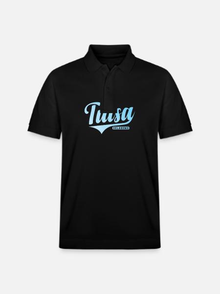 Tulsa, Oklahoma - Stanley/Stella Unisex Organic Polo Shirt PREPSTER - black