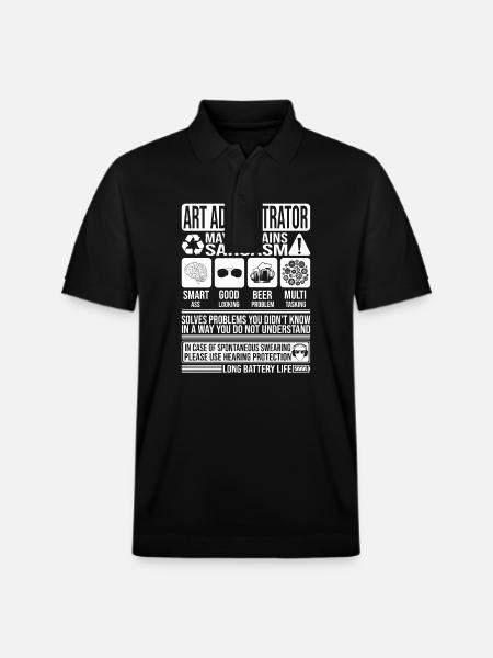 Kunstverwalter Sarkasmus lustig Geschenk Kunst - Stanley/Stella Unisex Bio-Poloshirt PREPSTER - Schwarz