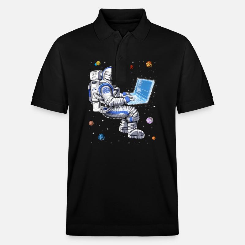 Programmierer für Weltraumastronauten - Stanley/Stella Unisex Bio-Poloshirt PREPSTER - Schwarz