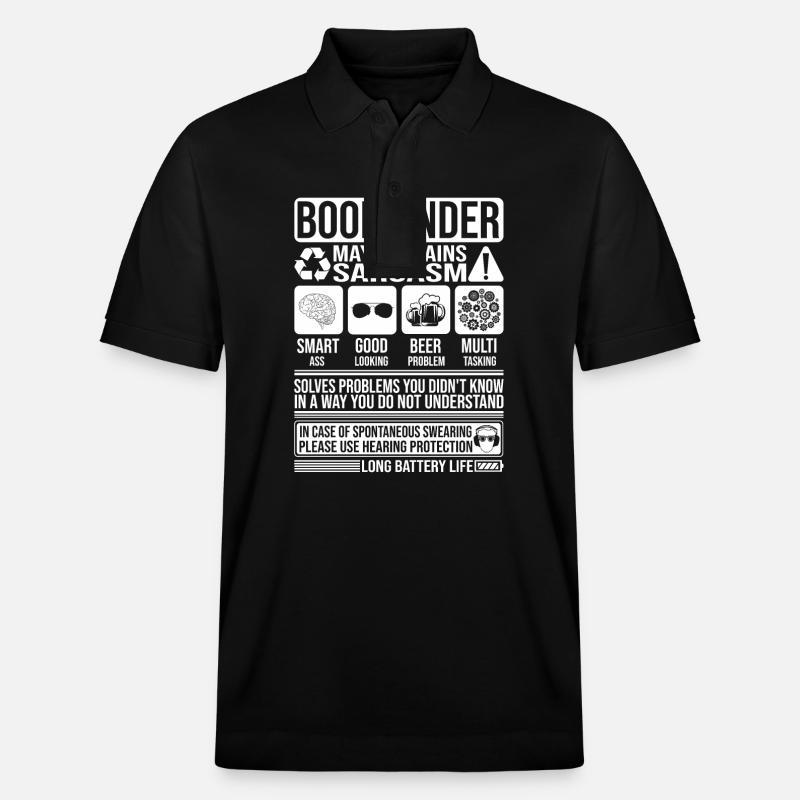 Buchbinder Sarkasmus lustig Geschenk Buchbinder - Stanley/Stella Unisex Bio-Poloshirt PREPSTER - Schwarz