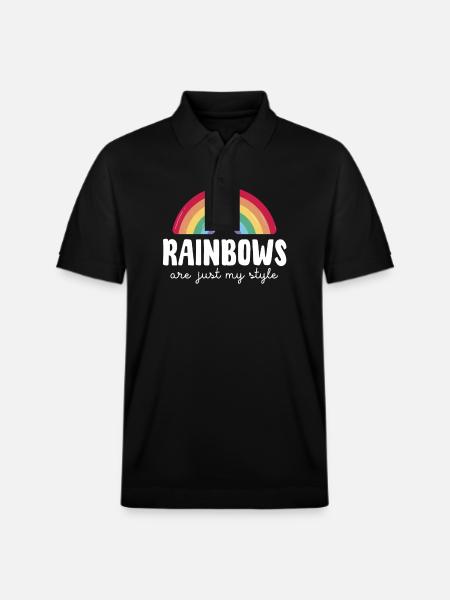 LGBTQ Rainbow Saying Pride Month - Stanley/Stella Unisex Organic Polo Shirt PREPSTER - black