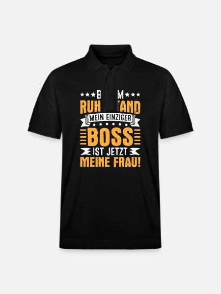 Funny Retirement Farewell Gift - Stanley/Stella Unisex Organic Polo Shirt PREPSTER - black