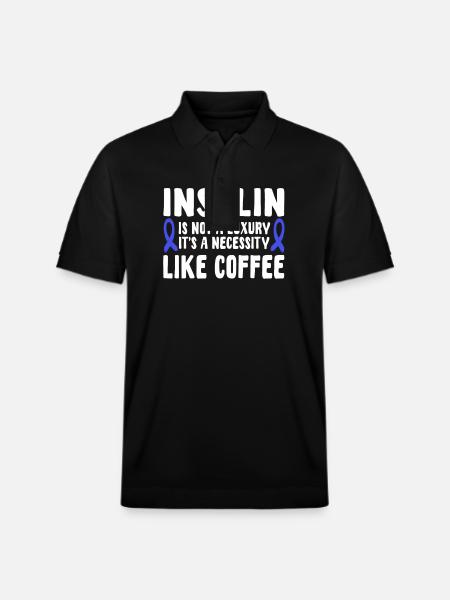 Insulin and coffee - Stanley/Stella Unisex Organic Polo Shirt PREPSTER - black