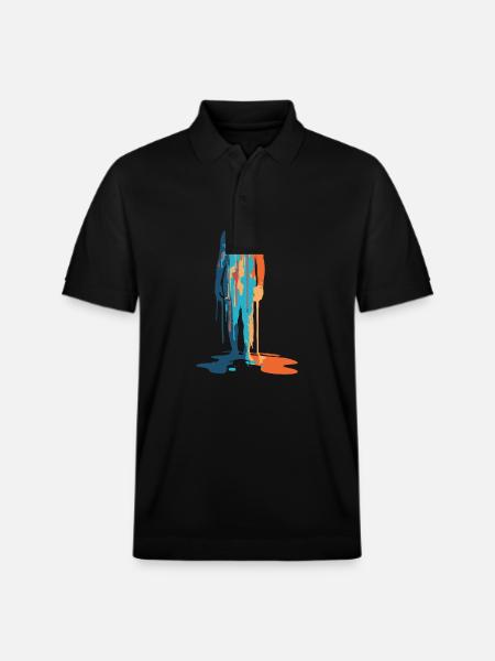Farbexplosion Moderne Silhouette - Stanley/Stella Unisex Bio-Poloshirt PREPSTER - Schwarz