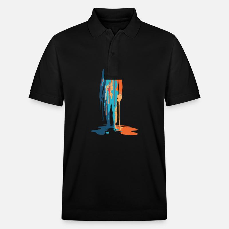 Farbexplosion Moderne Silhouette - Stanley/Stella Unisex Bio-Poloshirt PREPSTER - Schwarz