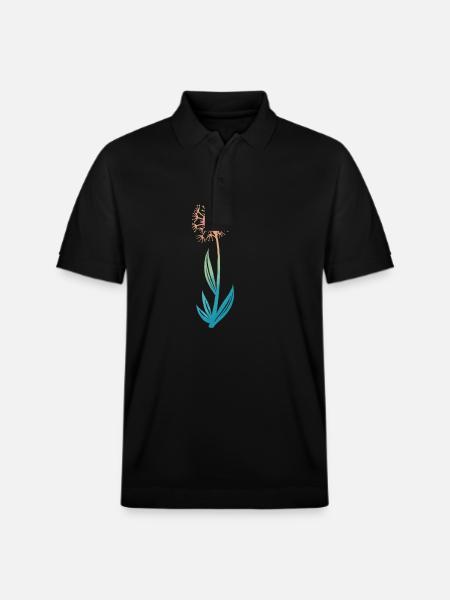 Flower, Nature, Botany - Stanley/Stella Unisex Organic Polo Shirt PREPSTER - black