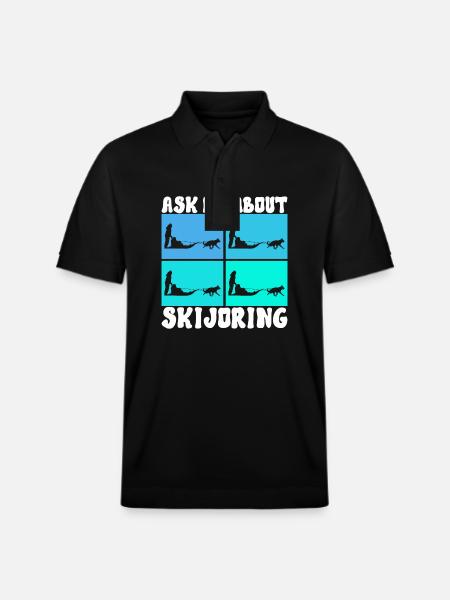 Sledding Sled dogs - Stanley/Stella Unisex Organic Polo Shirt PREPSTER - black