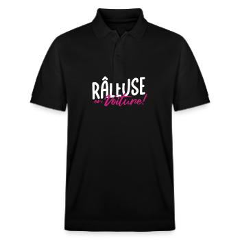 SCRAPER in the car - Those who complain at the wheel - Stanley/Stella Unisex Organic Polo Shirt PREPSTER - black - Front - Roxy (174cm) & Andy (188cm)