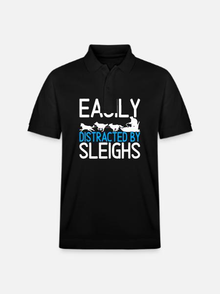 Sledding Sled dogs - Stanley/Stella Unisex Organic Polo Shirt PREPSTER - black