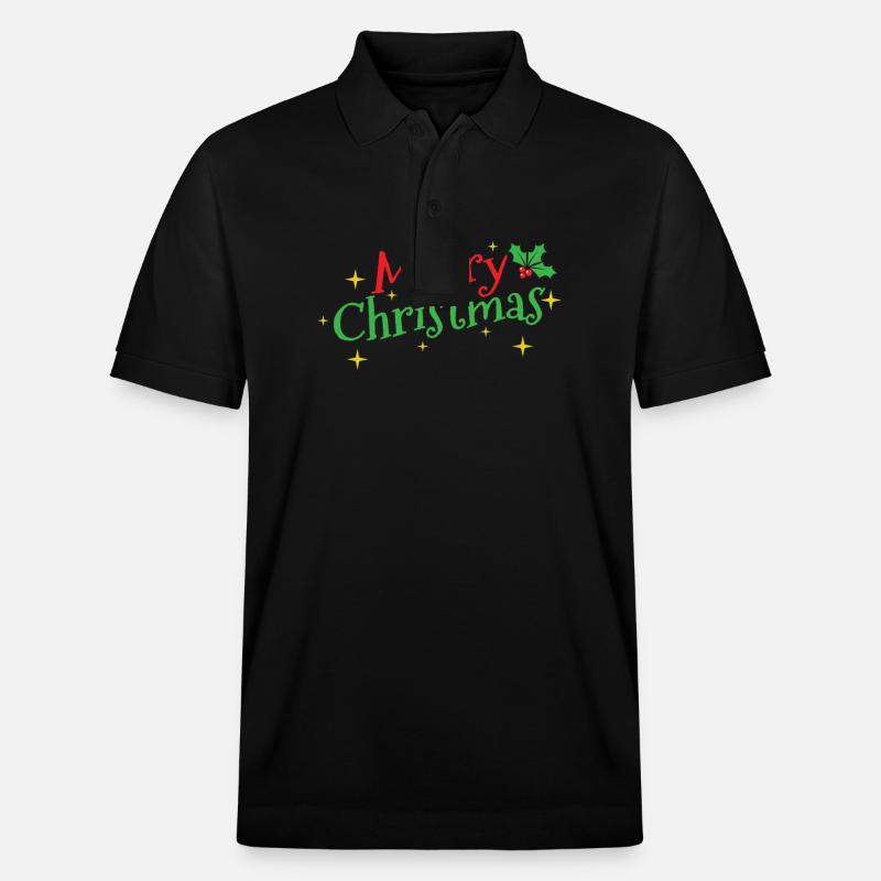 Joyeux Noël Weihnachten - Polo PREPSTER bio Stanley/Stella Unisexe - noir