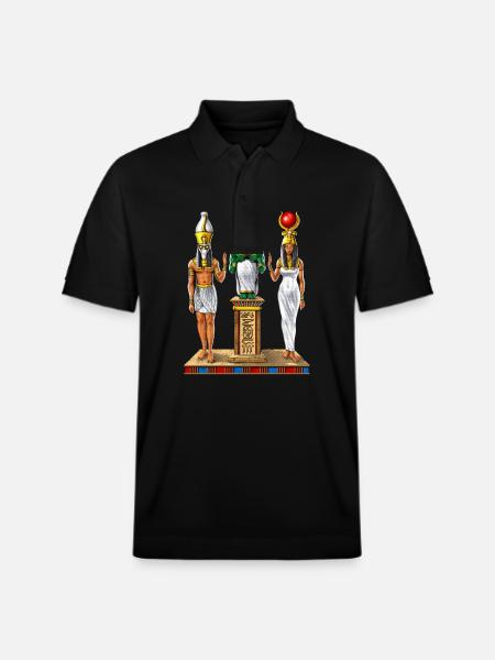 Ancient Egyptian Holy Trinity - Stanley/Stella Unisex Organic Polo Shirt PREPSTER - black