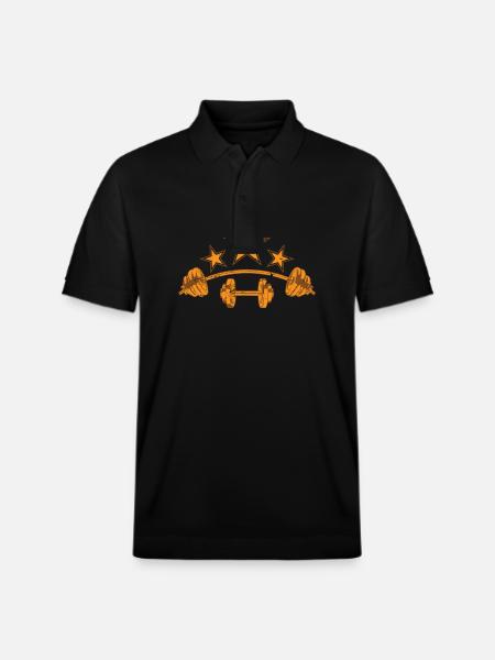 Fitness mit Hanteln - Stanley/Stella Unisex Bio-Poloshirt PREPSTER - Schwarz