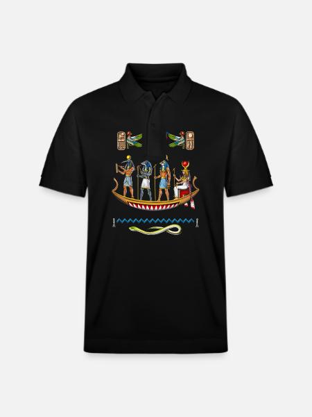 Ancient Egyptian Mythology Gods - Stanley/Stella Unisex Organic Polo Shirt PREPSTER - black