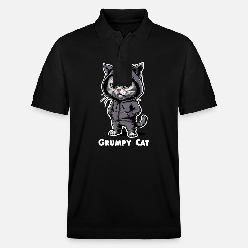 Ärgerliche Böse Katze - Stanley/Stella Unisex Bio-Poloshirt PREPSTER - Schwarz