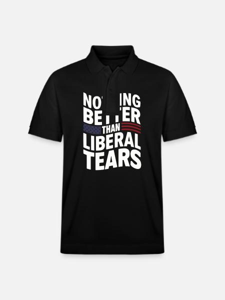 Funny Nothing better than liberal tears Pro  - Stanley/Stella Unisex Organic Polo Shirt PREPSTER - black