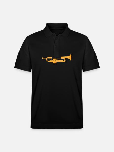 Trumpet Music Tones - Stanley/Stella Unisex Organic Polo Shirt PREPSTER - black