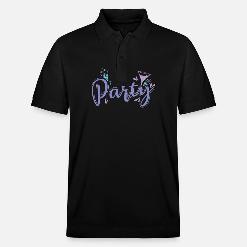 Fête avec des amis - Polo PREPSTER bio Stanley/Stella Unisexe - noir