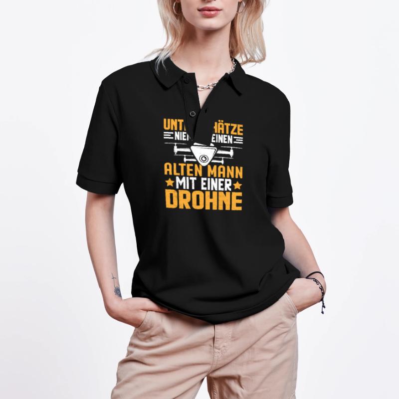 Drone Drones Drone Pilot Drone Pilot FPV UAV Stanley/Stella Unisex Organic Polo Shirt PREPSTER