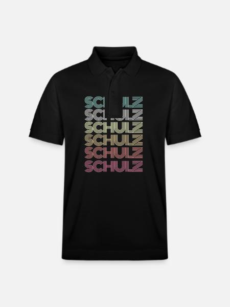 Schulz Surname Family Group Team - Stanley/Stella Unisex Organic Polo Shirt PREPSTER - black
