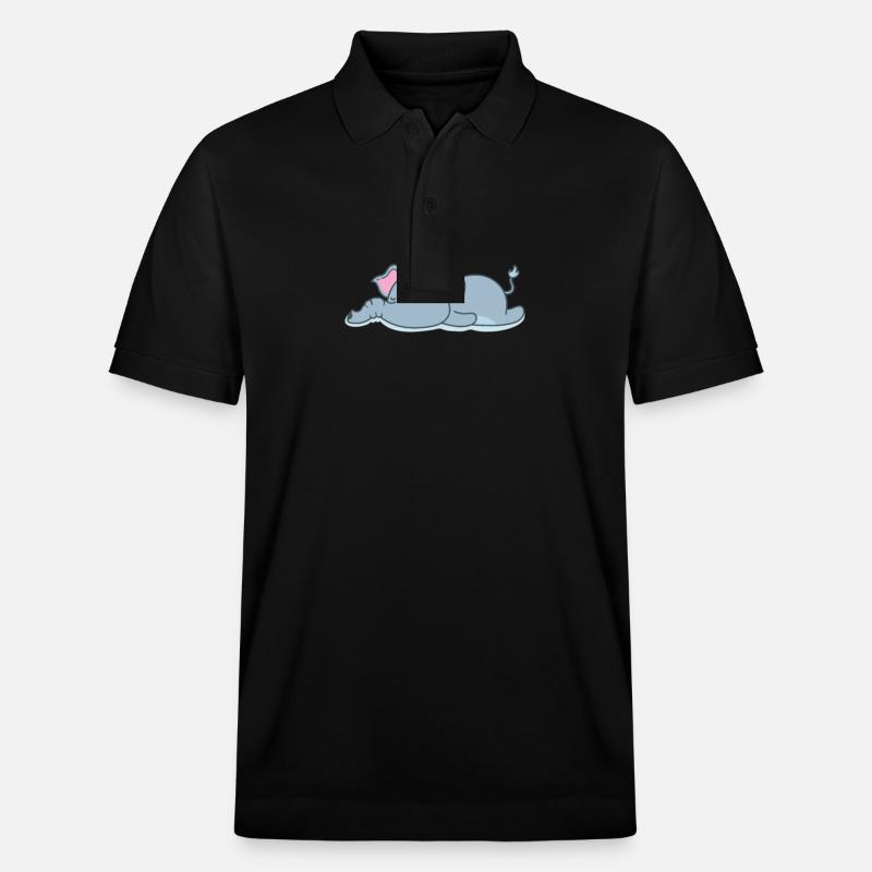 schlafender Elefant - Stanley/Stella Unisex Bio-Poloshirt PREPSTER - Schwarz