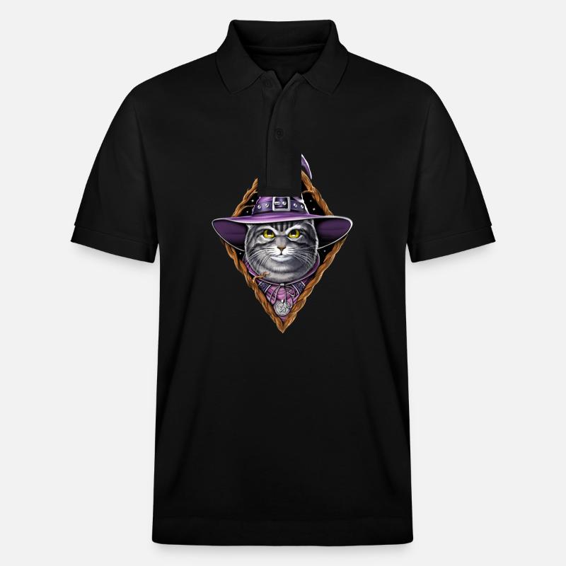 Sorcière du chat - Polo PREPSTER bio Stanley/Stella Unisexe - noir