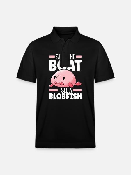 Poisson blob mignon poisson laid - Polo PREPSTER bio Stanley/Stella Unisexe - noir