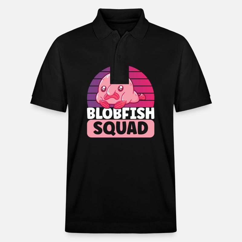 Poisson blob mignon poisson laid - Polo PREPSTER bio Stanley/Stella Unisexe - noir