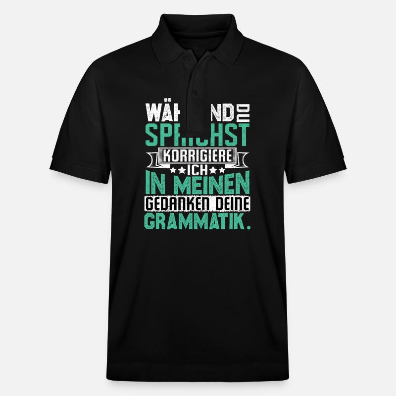 Lustige Sprüche - Stanley/Stella Unisex Bio-Poloshirt PREPSTER - Schwarz