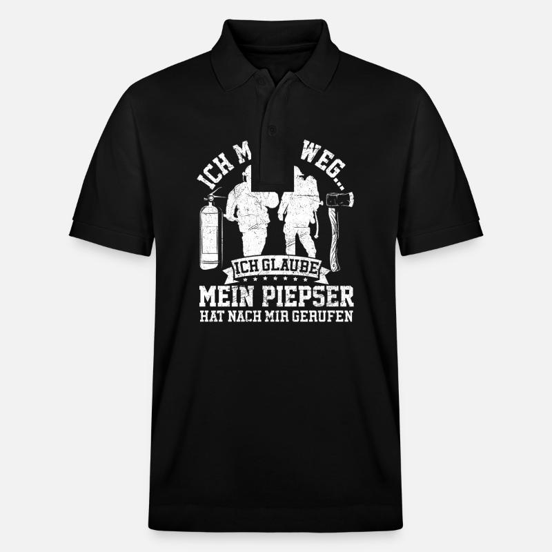 Feuerwehr Piepser - Stanley/Stella Unisex Bio-Poloshirt PREPSTER - Schwarz