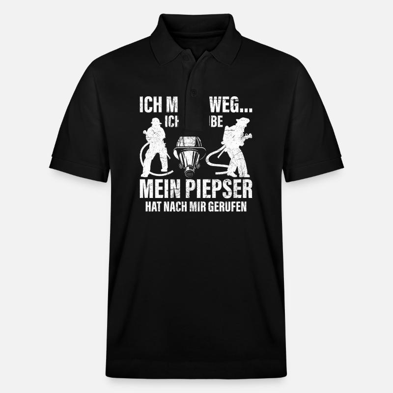 Bip de pompiers - Polo PREPSTER bio Stanley/Stella Unisexe - noir