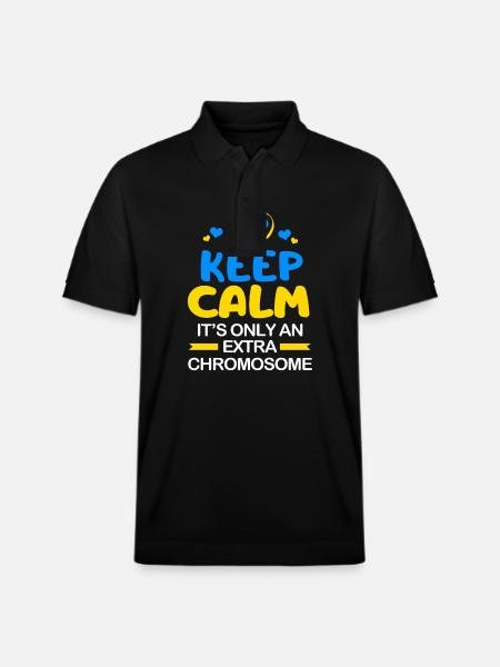 Down syndrome - Stanley/Stella Unisex Organic Polo Shirt PREPSTER - black