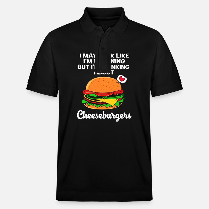 Cheeseburger Burger - Stanley/Stella Unisex Bio-Poloshirt PREPSTER - Schwarz